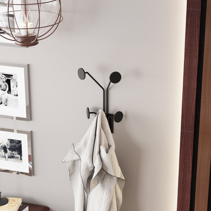 Wallity Giraffe Gancho de pared metálico Negro